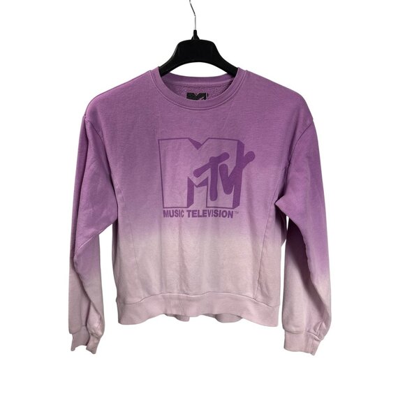MTV Ombre Purple Sweatshirt XL Cotton Polyester Blend - Picture 1 of 3